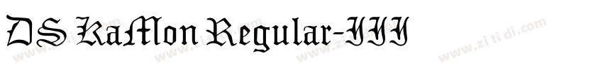 DS KaMon Regular字体转换